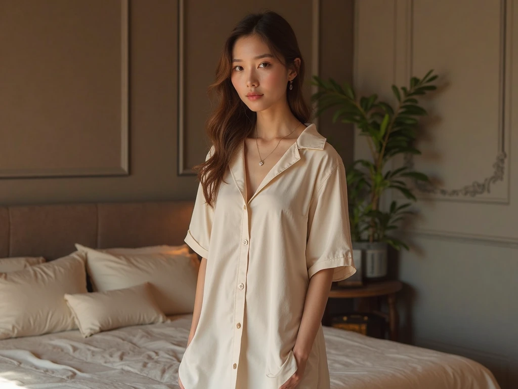Button-Down Sleep Shirt Night Dress