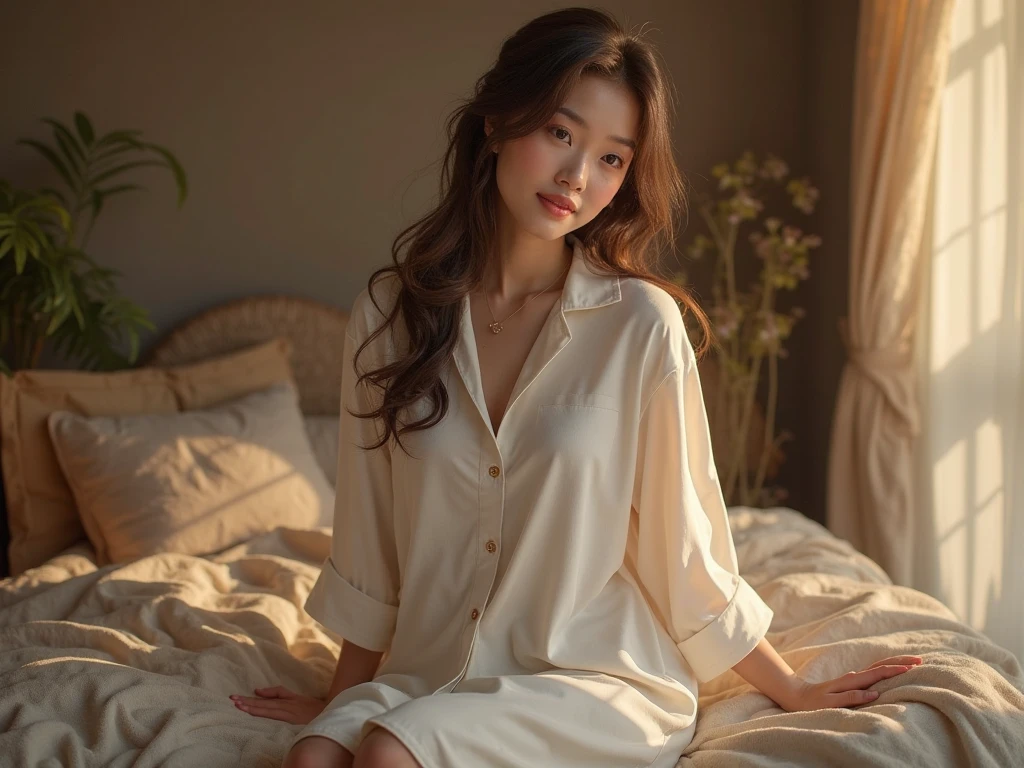 Button-Down Sleep Shirt Night Dress