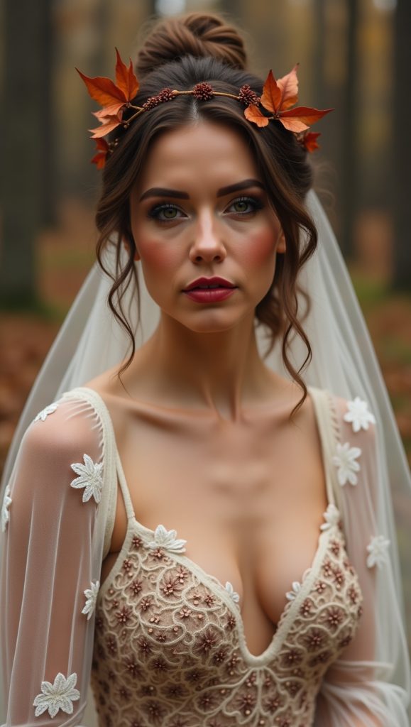 Flux Dev 11 Autumn Forest BrideA warmtoned seductive bride wit 3