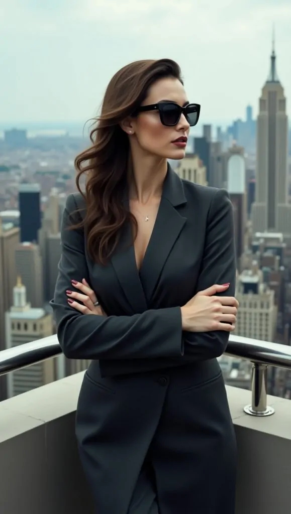 Flux Dev A commanding sophisticated woman with prominent cheek 1