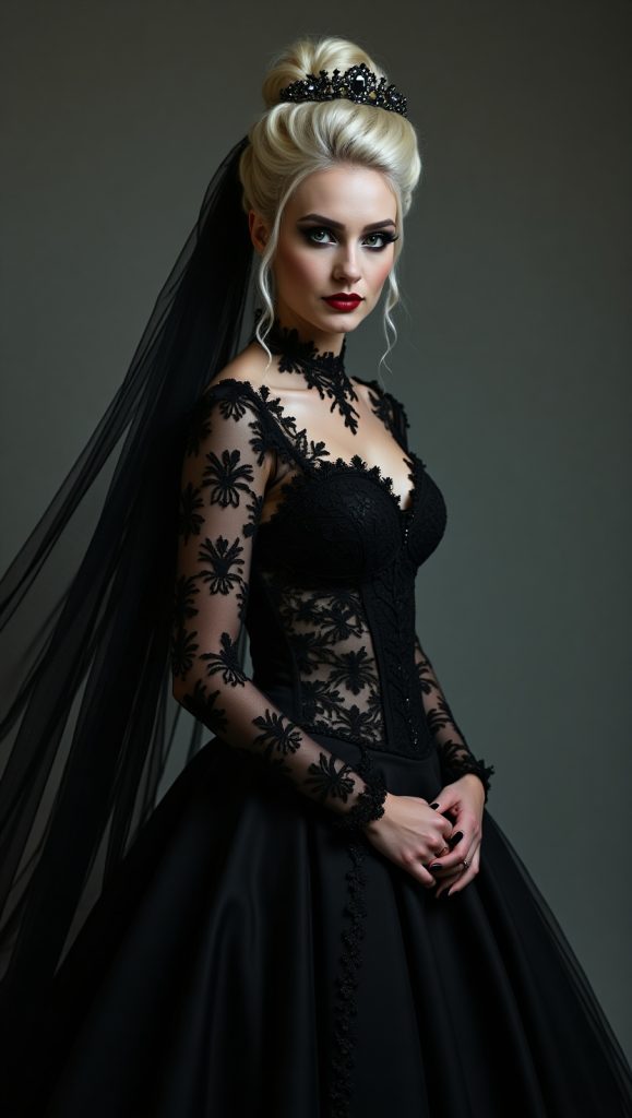 Flux Dev A dramatic bride with alabaster porcelain skin bold d 3