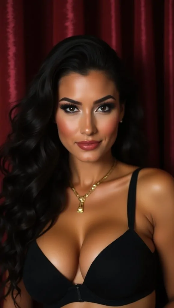 Flux Dev A radiant curvaceous woman with a striking confident 1