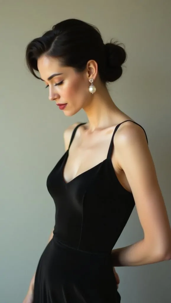 Flux Dev A ravishing woman with soft porcelainlike skin and su 1