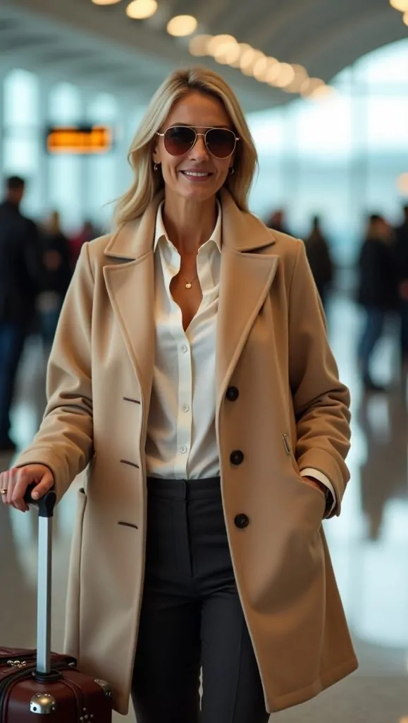 Flux Dev A refined middleaged woman exuding elegance stands co 2