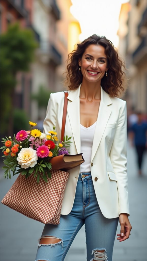 Flux Dev A refined middleaged woman with subtle warm facial fe 1