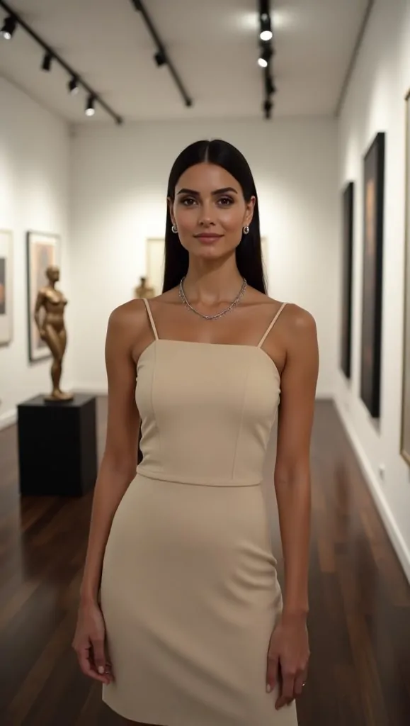 Flux Dev A refined woman with a subtle smile standing confiden 1