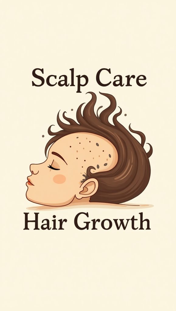Flux Dev A serene minimalist illustration of a human scalp wit 1