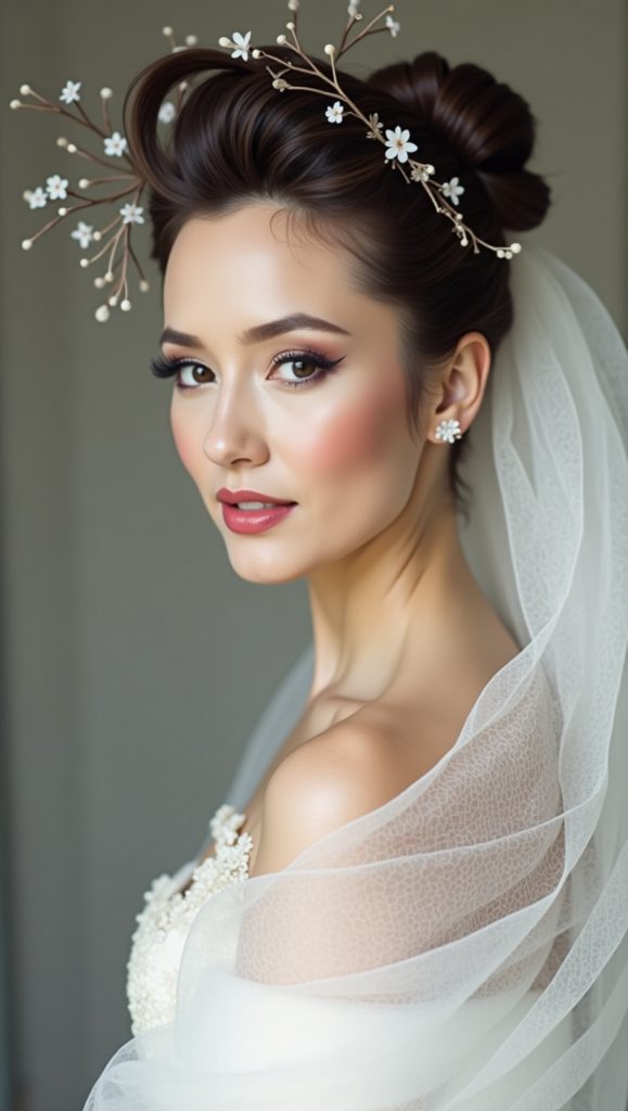 Flux Dev Artistic Couture BrideA bride with sculpted features 0