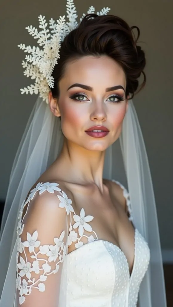 Flux Dev Artistic Couture BrideA bride with sculpted features 3