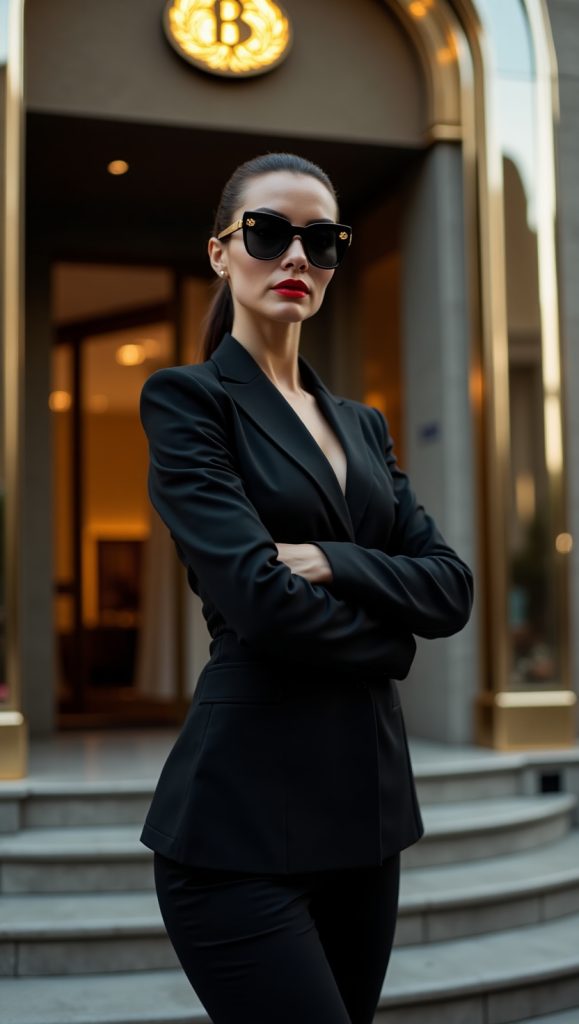 Flux Dev Highfashion woman with chiseled facial features porce 2