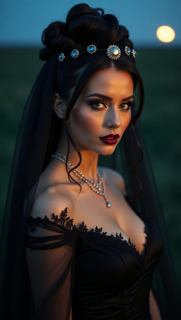 Flux Dev Midnight Glamour BrideA seductive bride under moonlig 3
