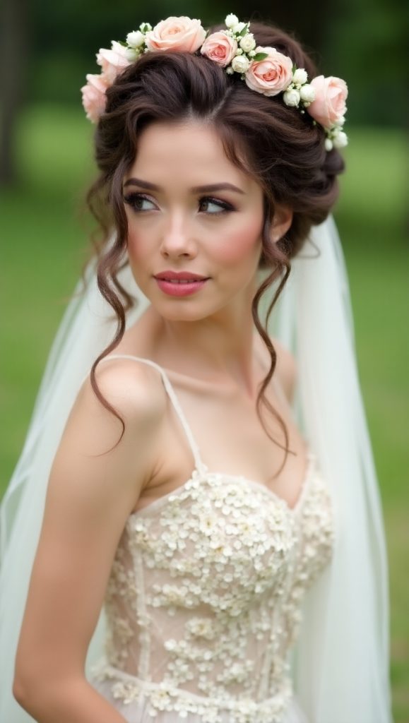 Flux Dev Romantic Garden BrideA soft romantic bride with lumin 0