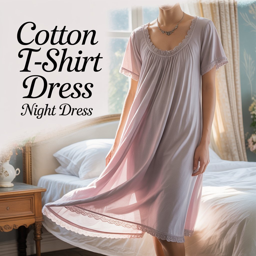 Cotton T shirt night Dress