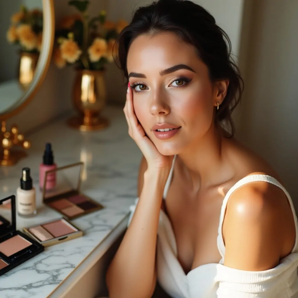 soft galm makeup look