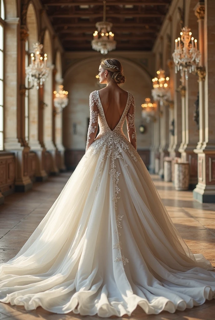 Best Fairytale Wedding Dresses Inspiration for Brides in 2025 6 "A stunning bride wearing a colored fairytale wedding gown in soft pastel shades of blush pink and lavender with delicate sparkle details, layered tulle skirt, and flowing train, standing in an enchanted forest with glowing lanterns and blooming flowers, dreamy golden-hour light, ultra-realistic high-resolution bridal photography, cinematic and ethereal atmosphere"