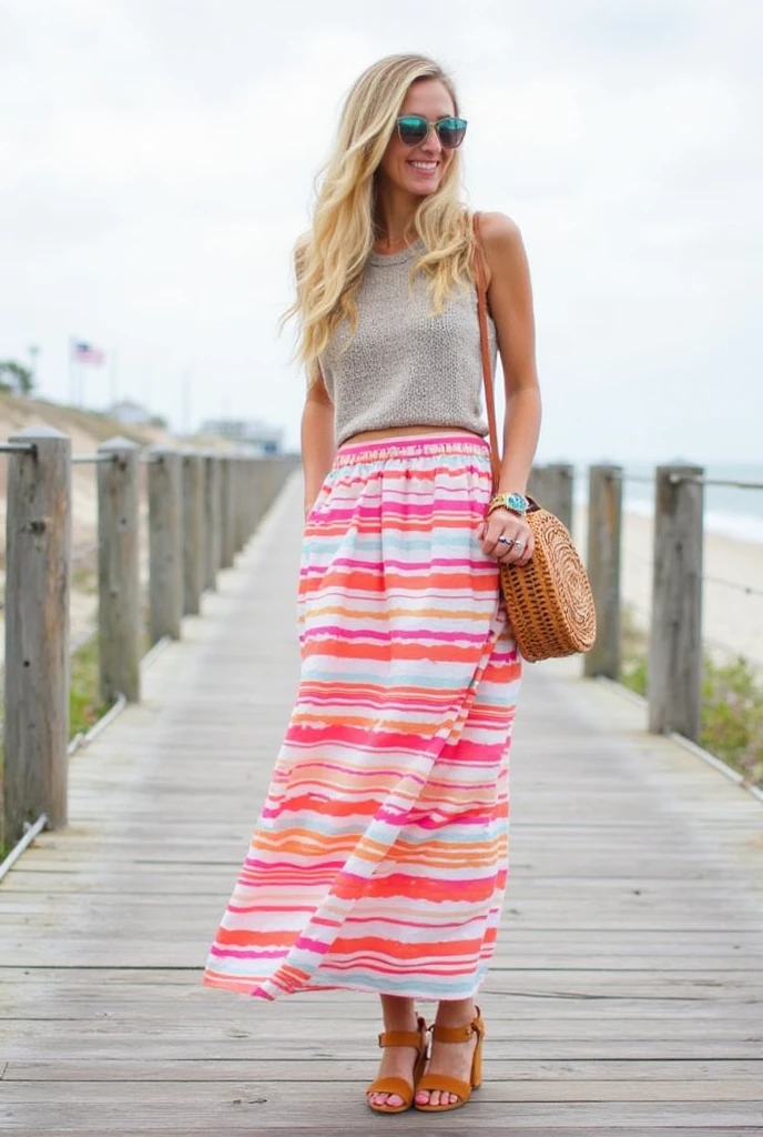 Best 20 Summer Maxi Skirt Outfits – Breezy & Stylish Ideas for 2025 31 summer maxi skirt outfits