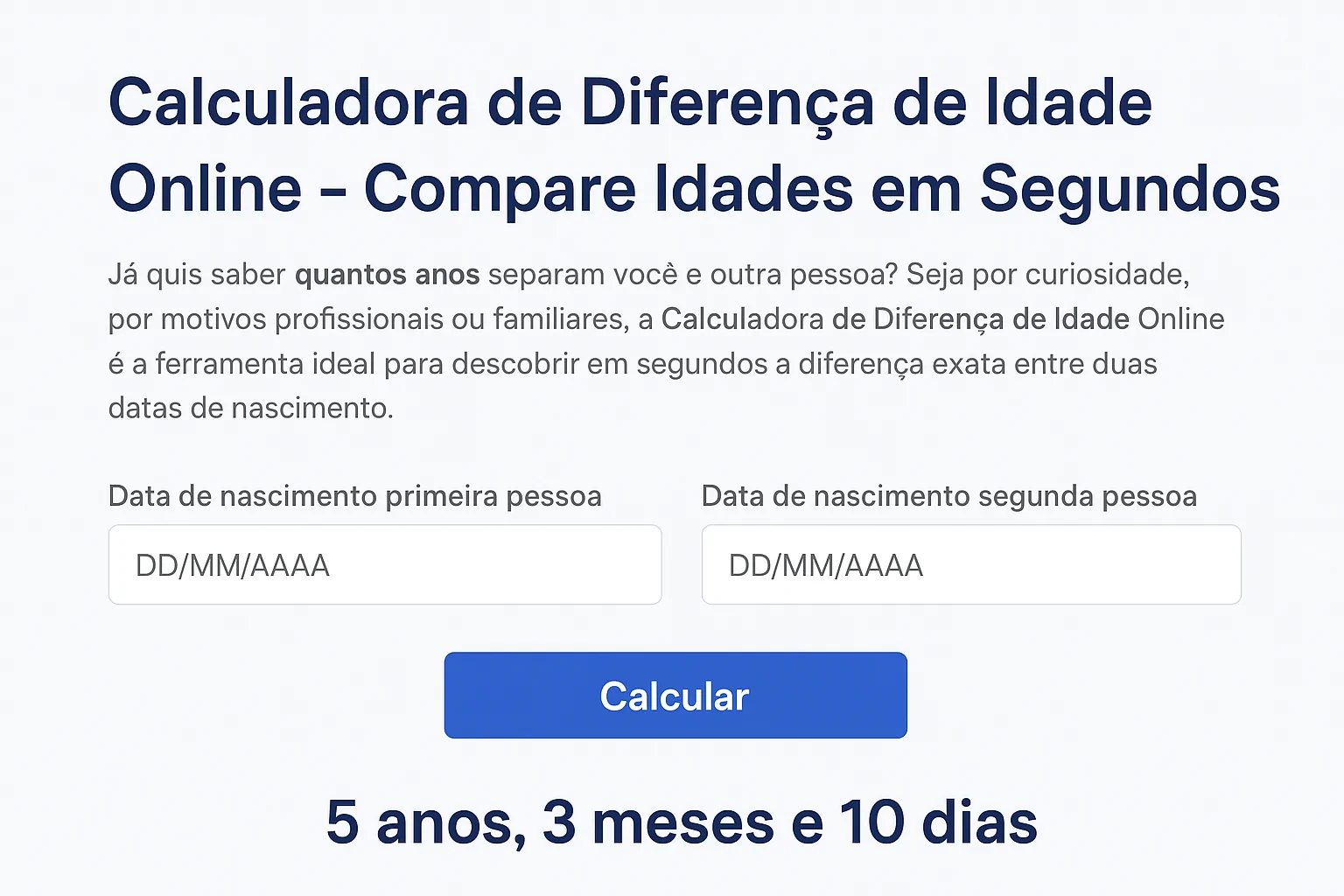 Calculadora de Idade