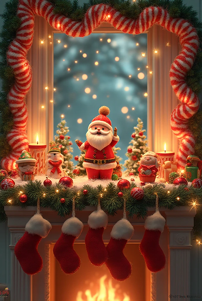 Christmas mantel styling
