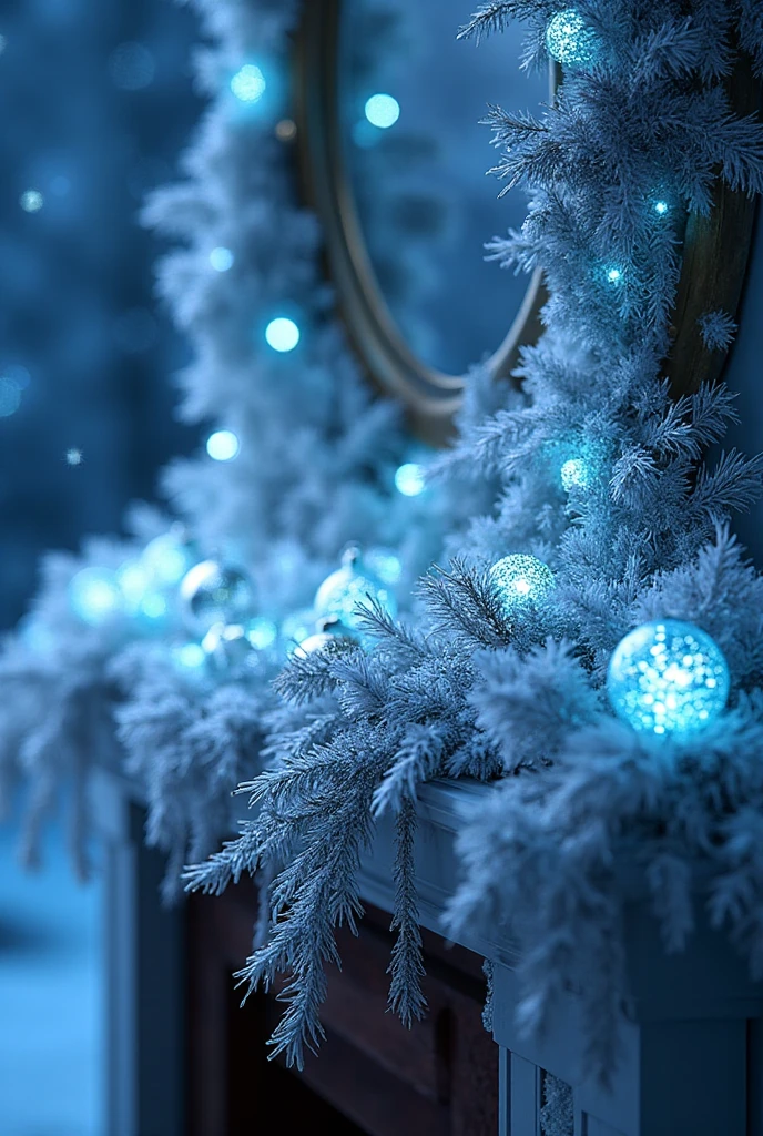 Christmas mantel styling