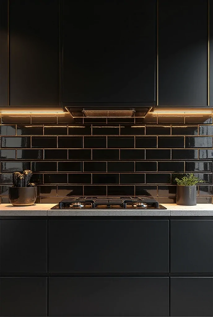 Black and Gold Kitchen