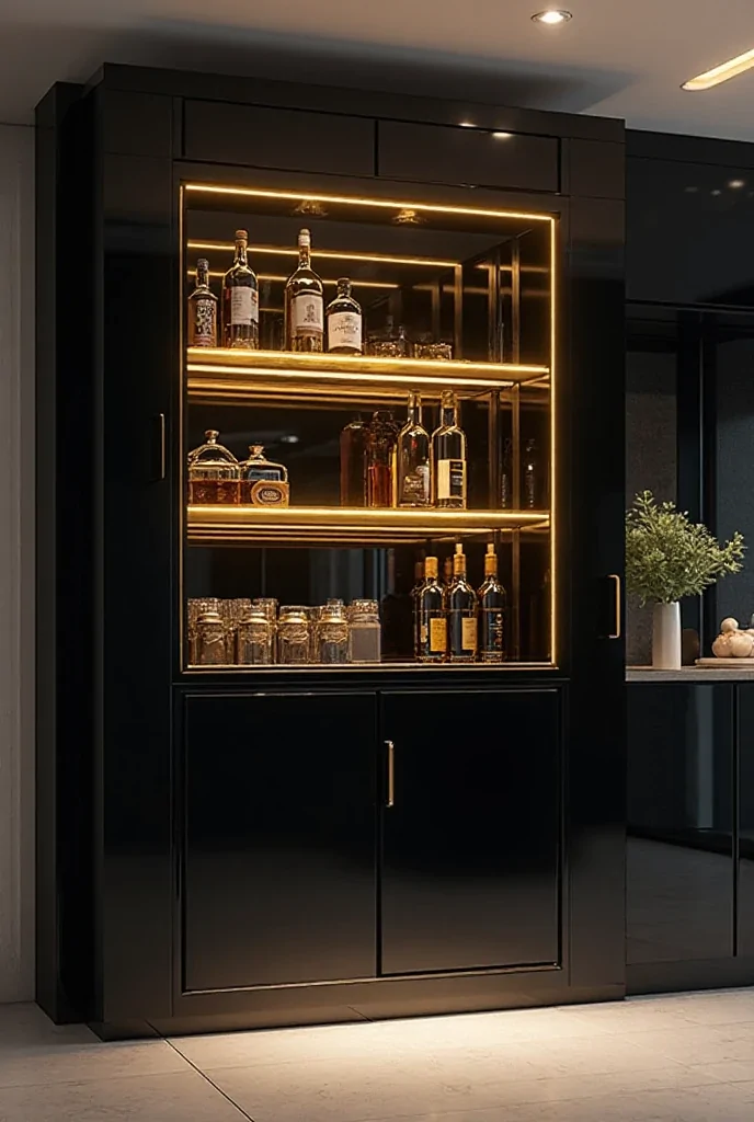 Black and Gold Kitchen