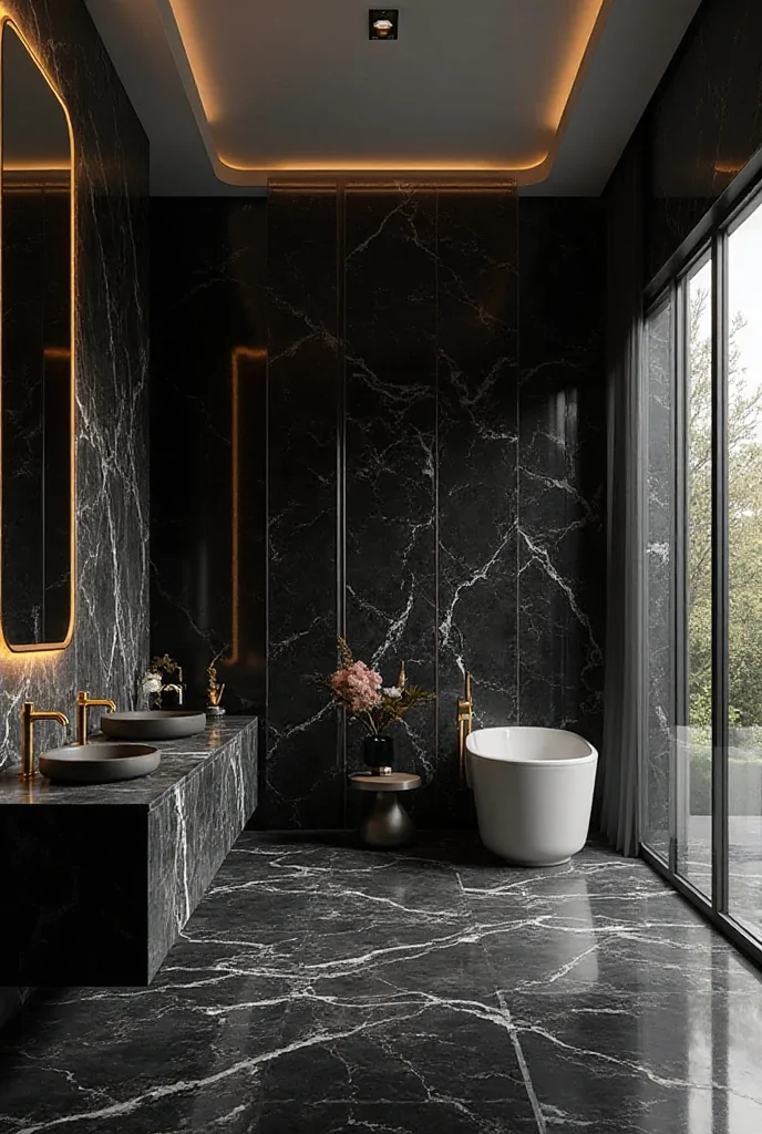 black bathroom ideas
