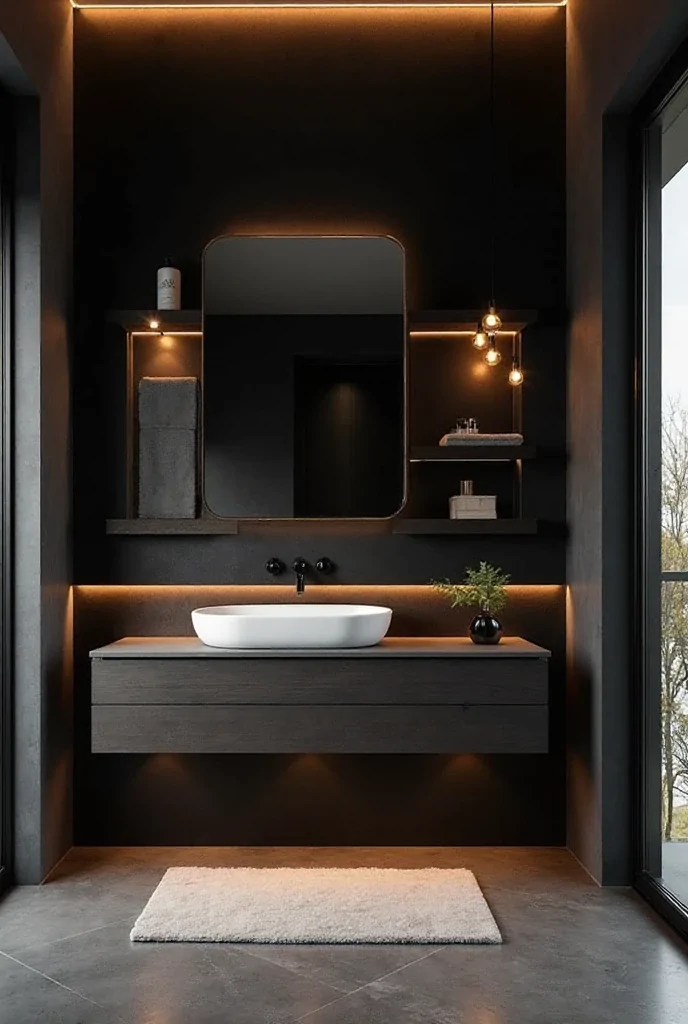 black bathroom ideas