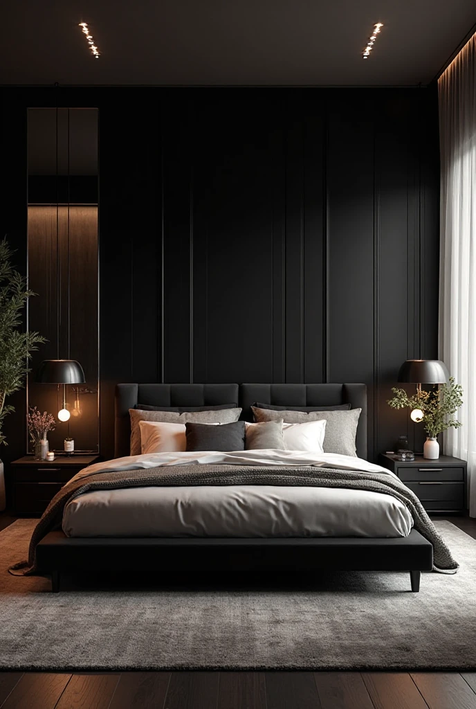 Black and Silver Bedroom