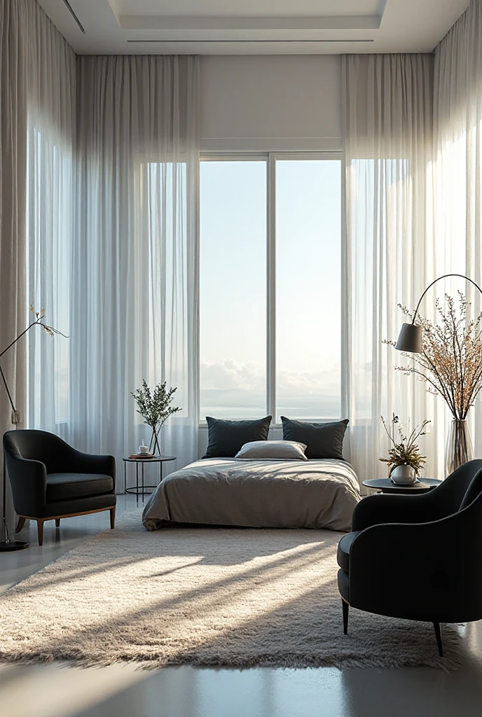 Black and Silver Bedroom