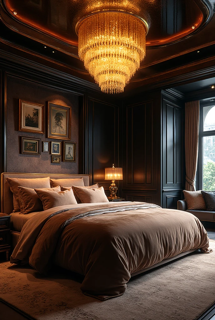 Black Ceiling Bedroom