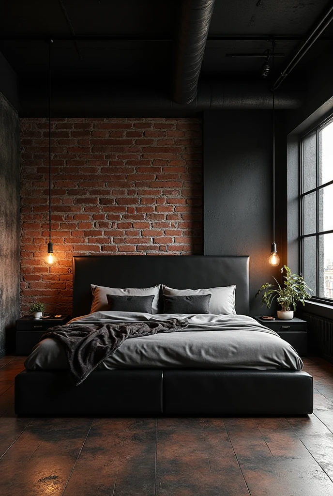 Black Ceiling Bedroom