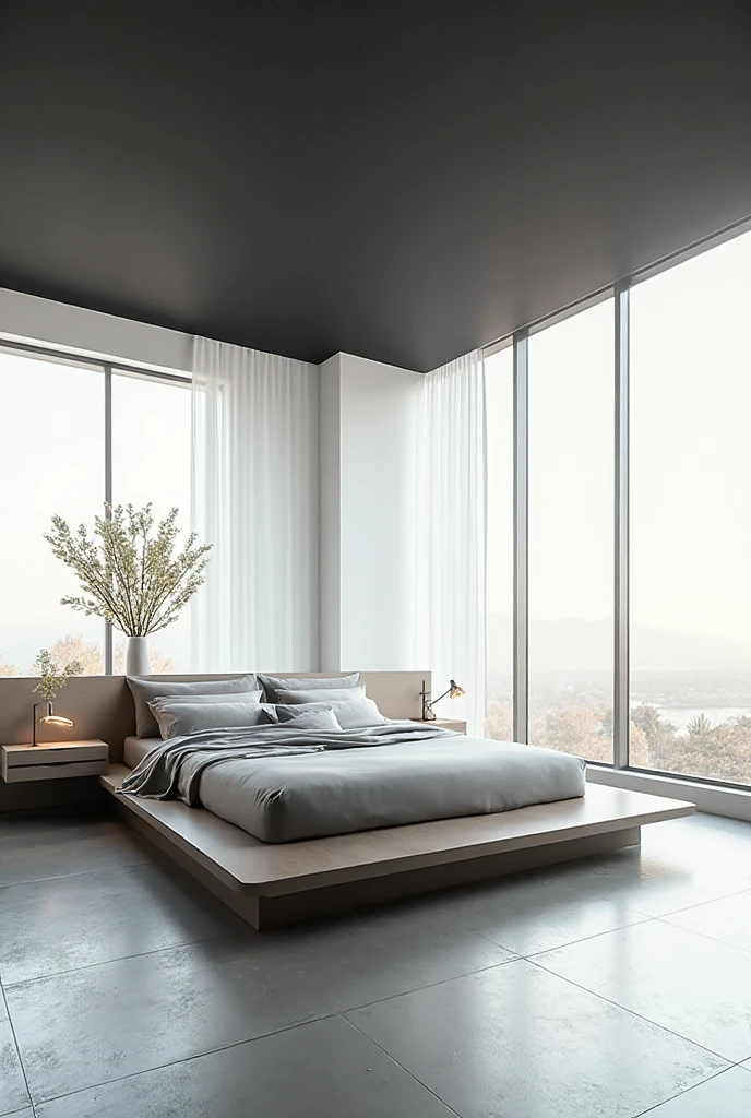 Black Ceiling Bedroom