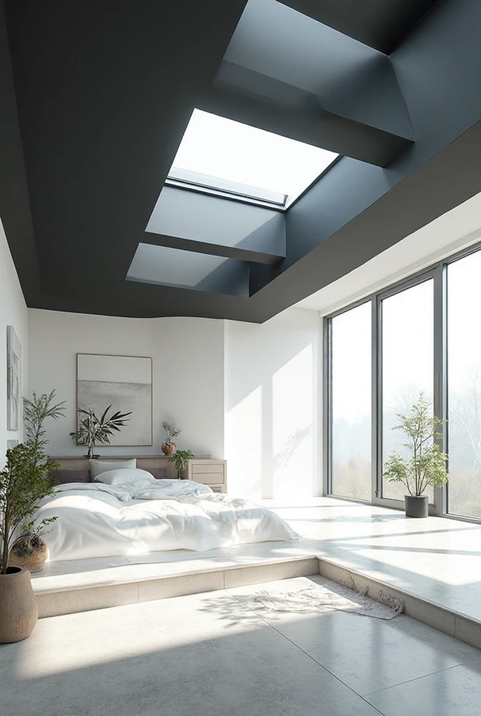 Black Ceiling Bedroom