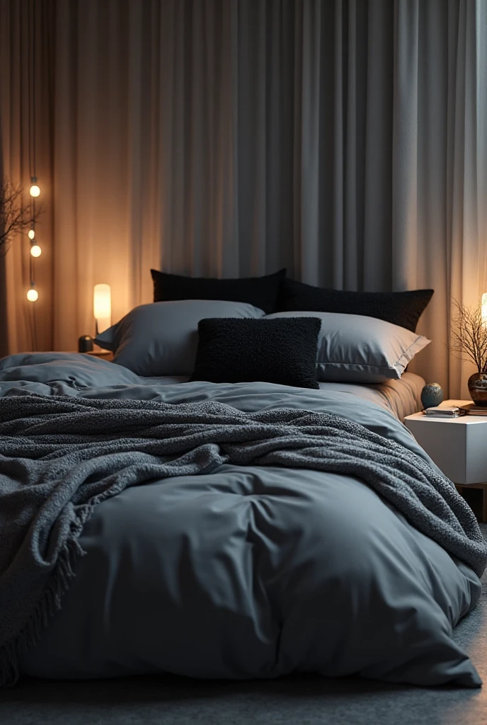 Black White and Grey Bedroom