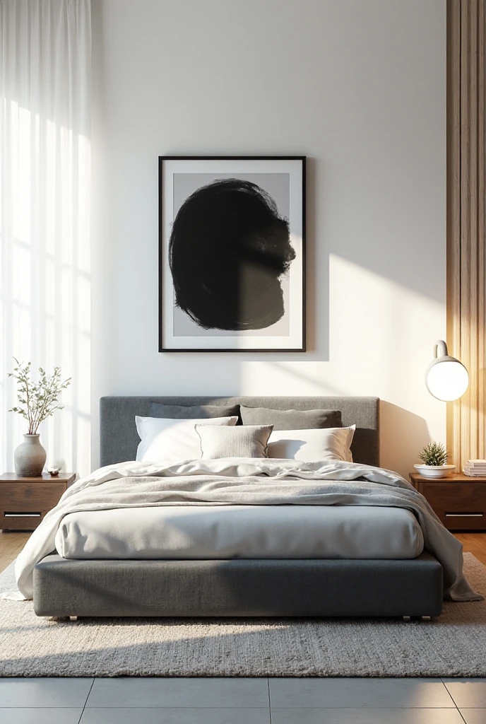 Black White and Grey Bedroom