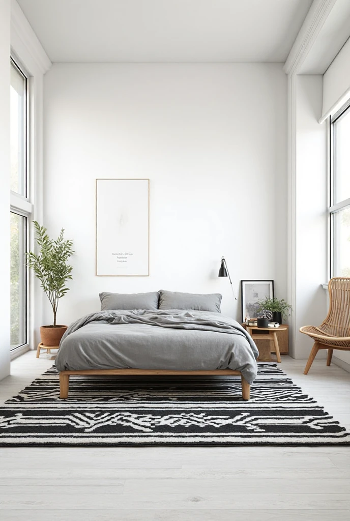 Black White and Grey Bedroom
