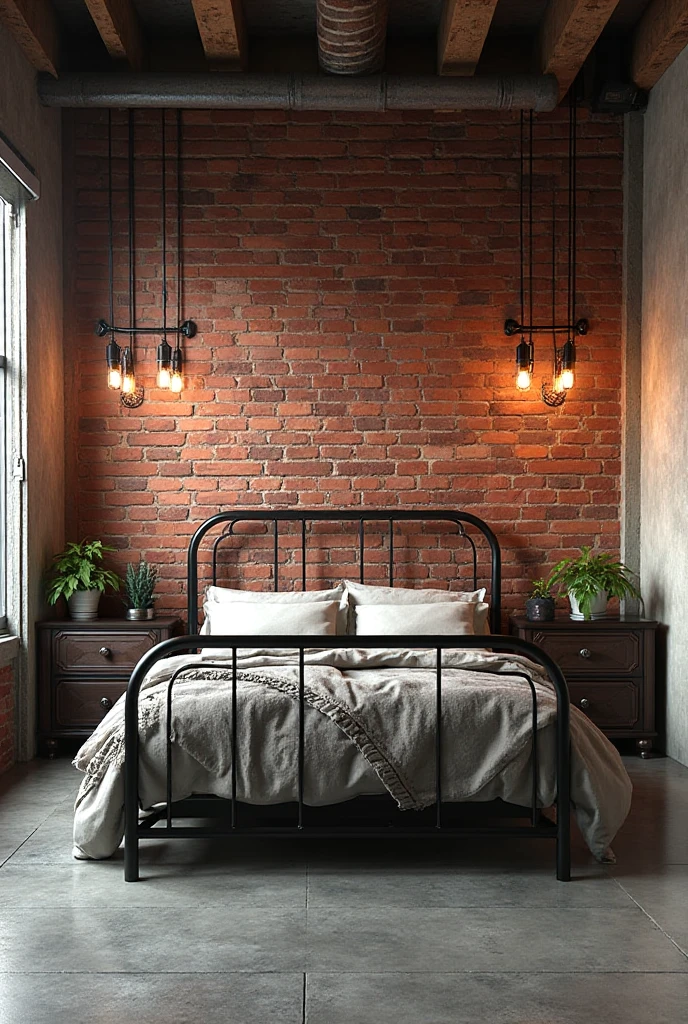red and black bedroom