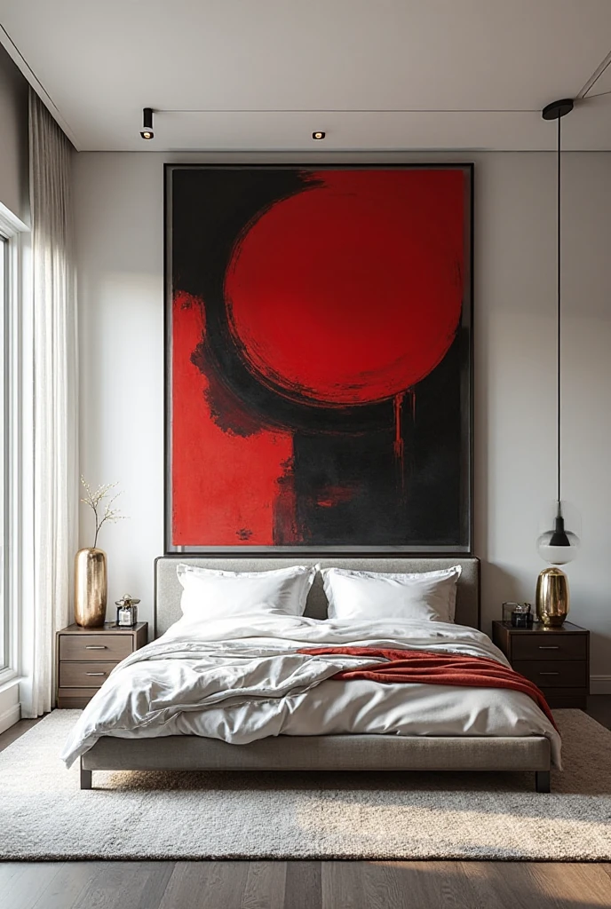 red and black bedroom